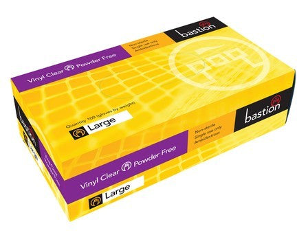 Gloves, Vinyl, Low Powder, Box/100